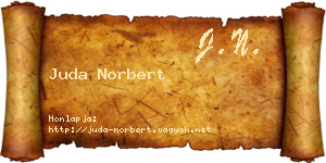 Juda Norbert névjegykártya